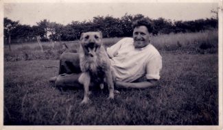 My Dad George with beloved pet Peter. | Anne Burton