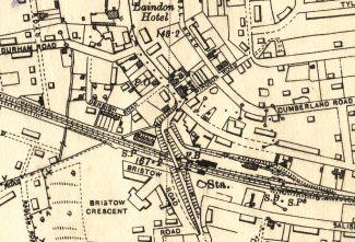 Section of the 1938 Ornance Survey Map showing the location of Churchill Johnson | Ornance Survey