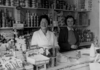 My mother Mabel and shop assistant Lydie in Manor Dairy My mother Mabel and shop assistant Lydie in Manor Dairy | Peter Sloper